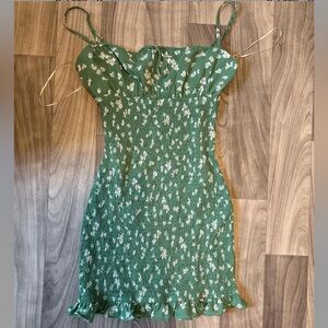 Princess Polly Green Floral Mini Dress